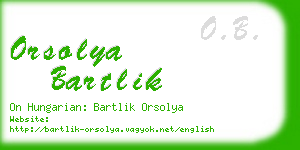 orsolya bartlik business card